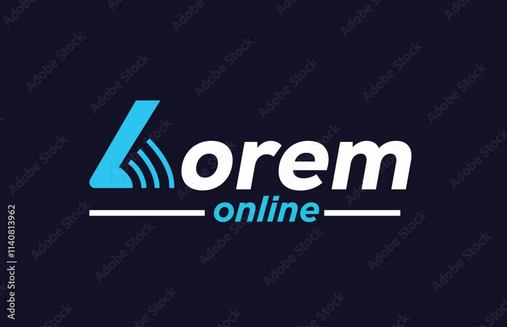 Obraz premium modern internet service logo design template vector