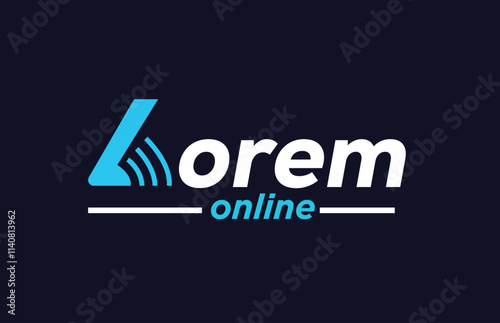modern internet service logo design template vector