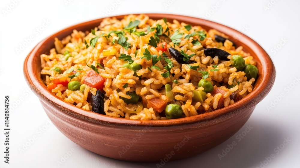 Elegant Deep Bowl of Spanish Fried Rice
