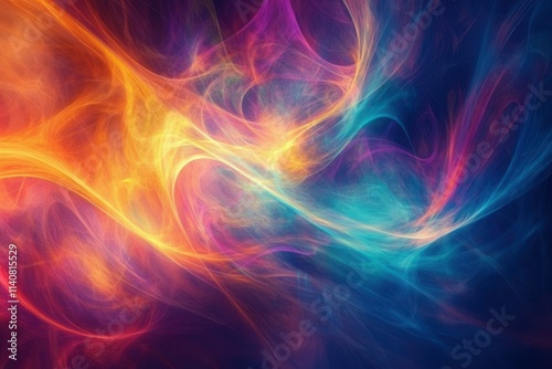 Vibrant abstract swirling colors in dynamic energetic motion.