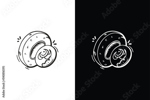 Bagel icon vector on White Background ,Vector Art Illustration on white background.