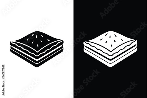Baklava icon vector on White Background ,Vector Art Illustration on white background.