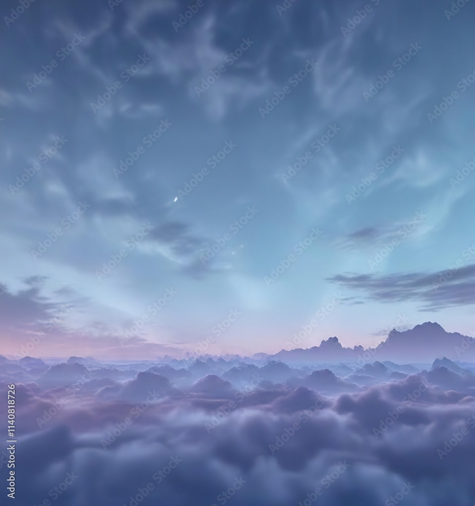 Ombre sky background with soft blue hues and subtle gradient effect , ethereal tone , peaceful ambiance Ombre sky background with soft blue hues and subtle gradient effect , ethereal tone , peaceful ambiance