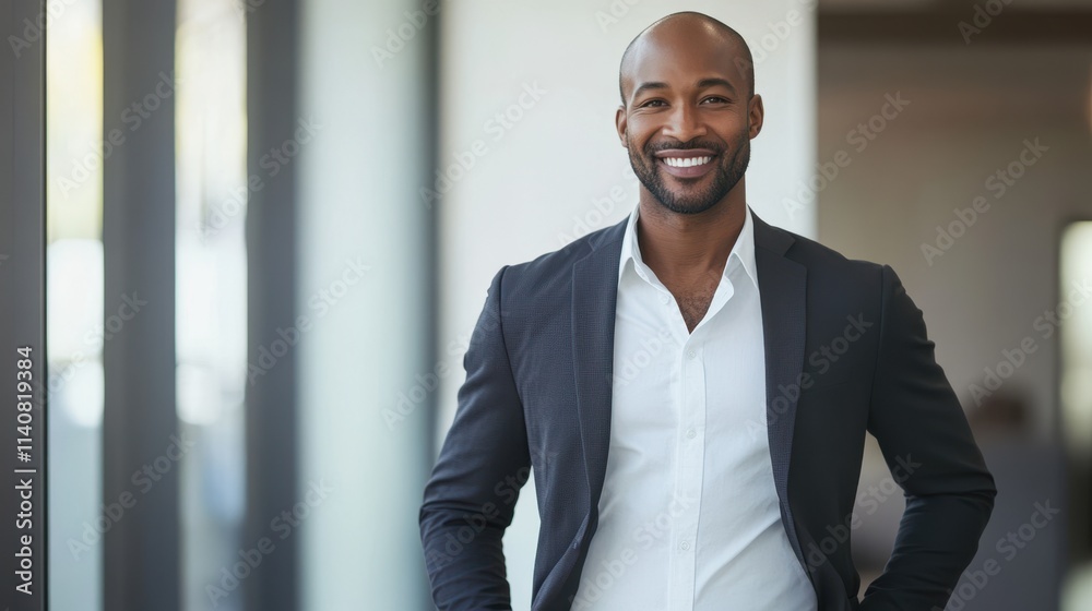 The Confident Businessman Smiling The Confident Businessman Smiling