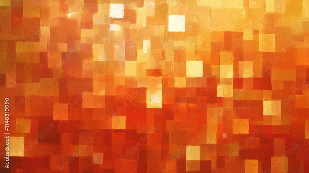 Abstract Orange Mosaic: A Warm and Vibrant Composition Abstract Orange Mosaic: A Warm and Vibrant Composition