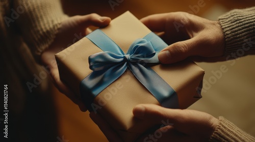 The Gift with Blue Ribbon