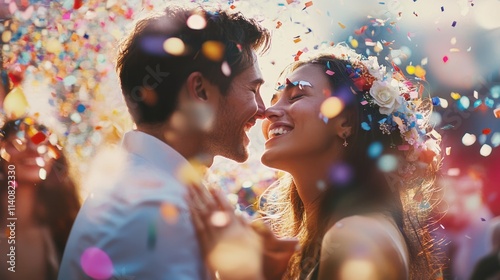 The Joyful Couple Celebrating Love