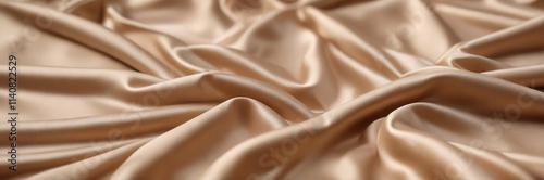 Luxurious beige fabric with iridescent shimmering hue, shimmering, expensive, iridescent