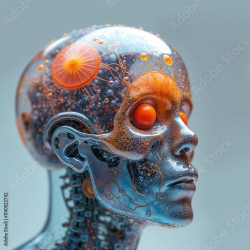 futuristic artificial bio robot photo