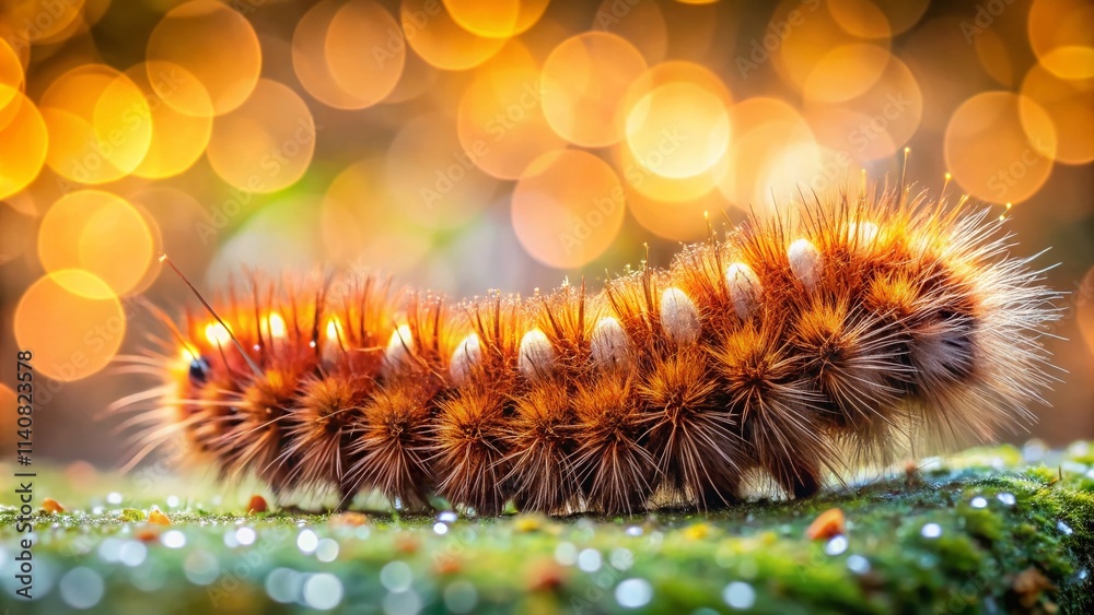 Woolly Bear Caterpillar, Brown Fuzzy Caterpillar, High Depth of Field Macro Photography, Insect Closeup, Autumn Wildlife Woolly Bear Caterpillar, Brown Fuzzy Caterpillar, High Depth of Field Macro Photography, Insect Closeup, Autumn Wildlife