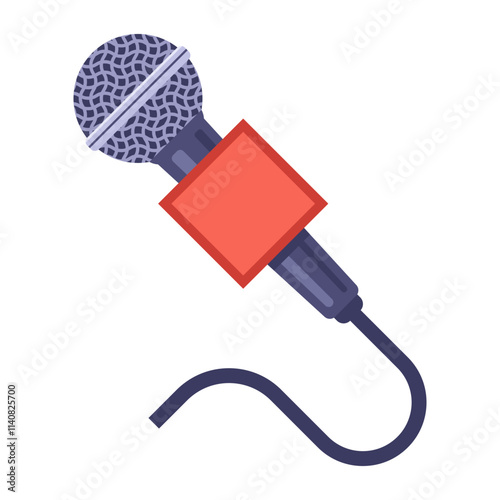 television microphone for a reporter. to take an interview.