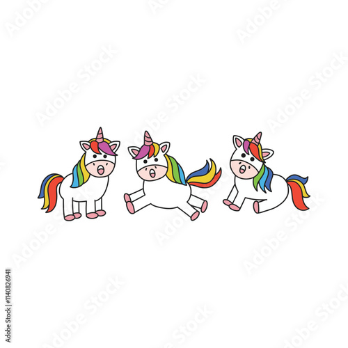 set of funny animals