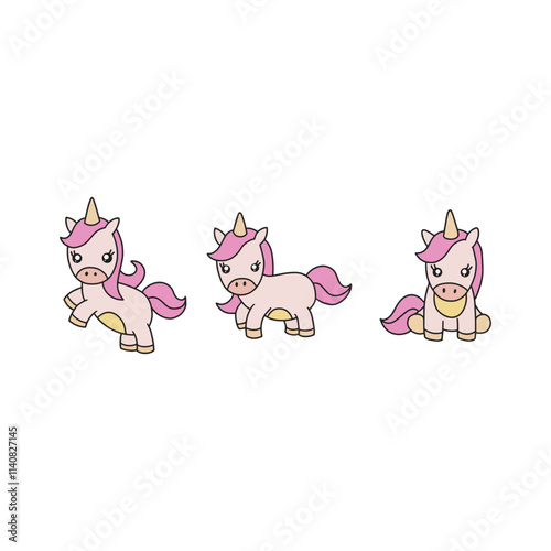 set of funny animals