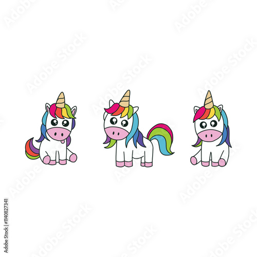 set of funny animals