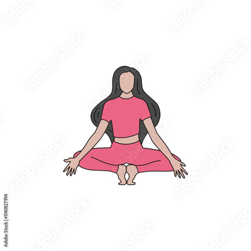 yoga woman silhouette