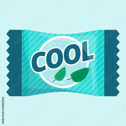 Mint flavor candy as metaphor for coolness