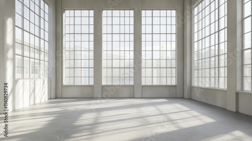 Sunlit Industrial Loft: A Modern Minimalist Space