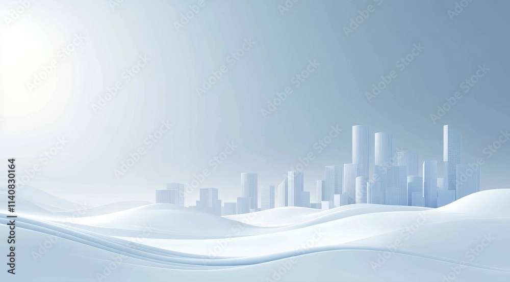 Fototapeta premium winter city landscape