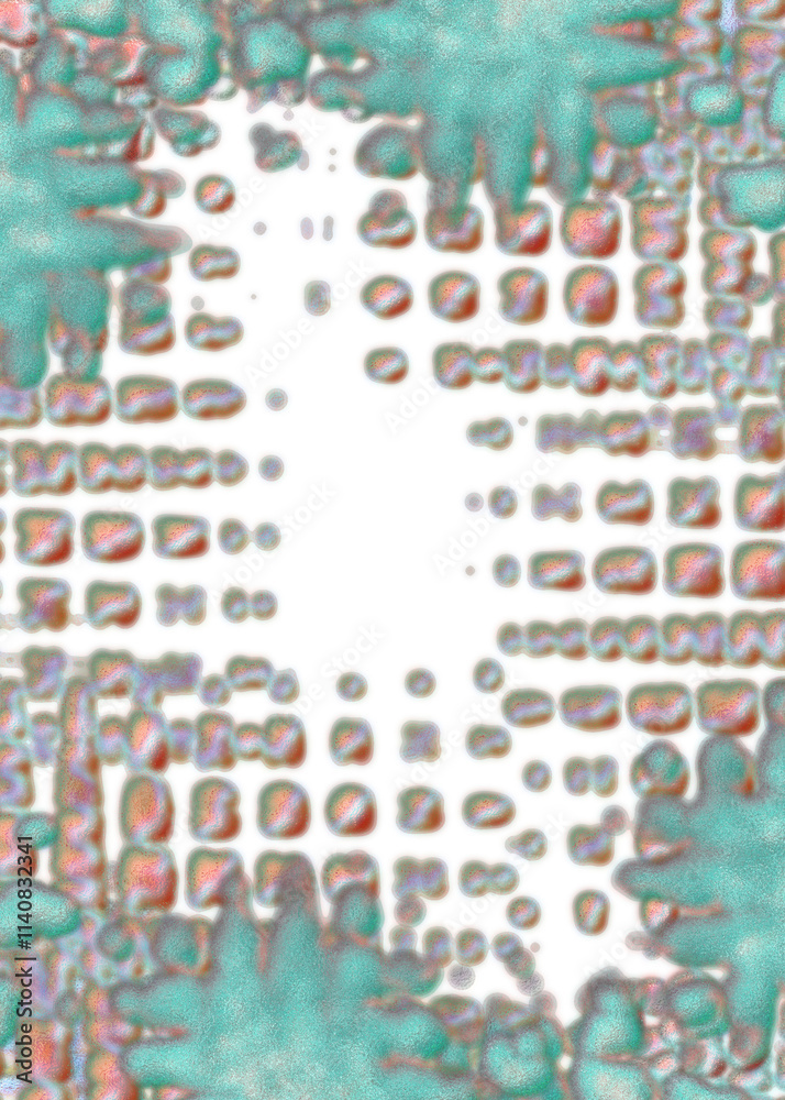 An abstract transparent psychedelic wavy splatter vignette design element overlay. An abstract transparent psychedelic wavy splatter vignette design element overlay.