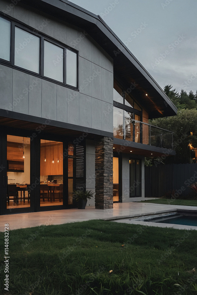 Contemporary Residence with Exterior and Interior Views Contemporary Residence with Exterior and Interior Views