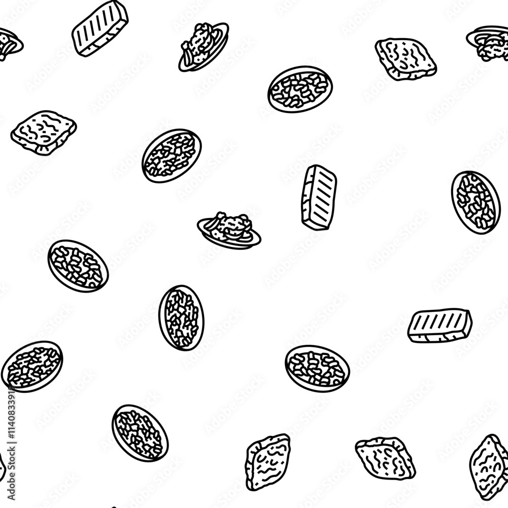 greek cuisine food lunch vector seamless pattern thin line illustration greek cuisine food lunch vector seamless pattern thin line illustration