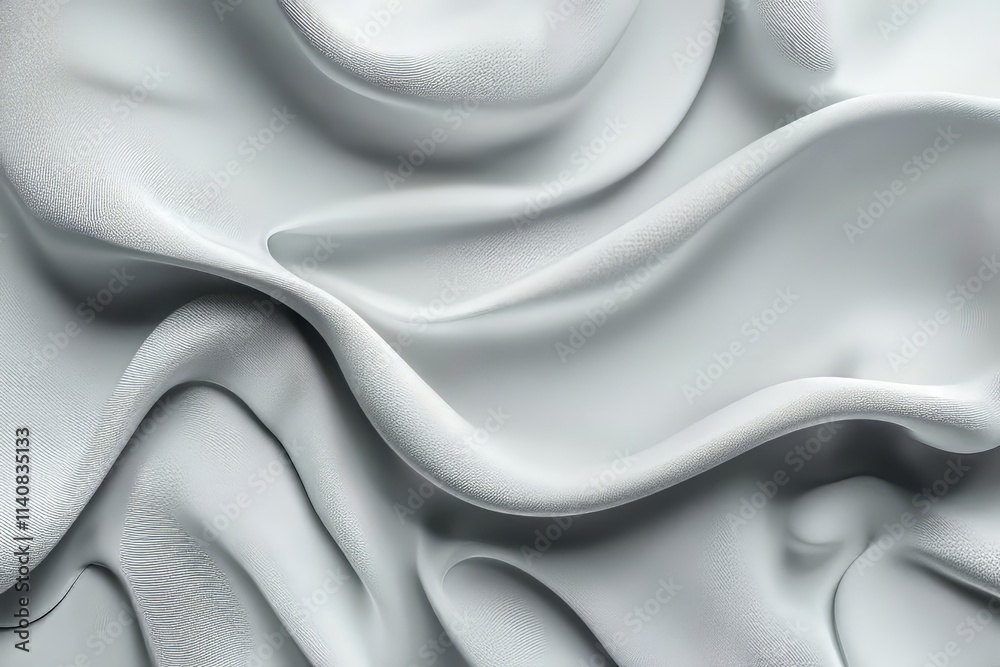 Fototapeta premium White Fabric Texture Background: Smooth, Flowing Drapes, and Elegant Design