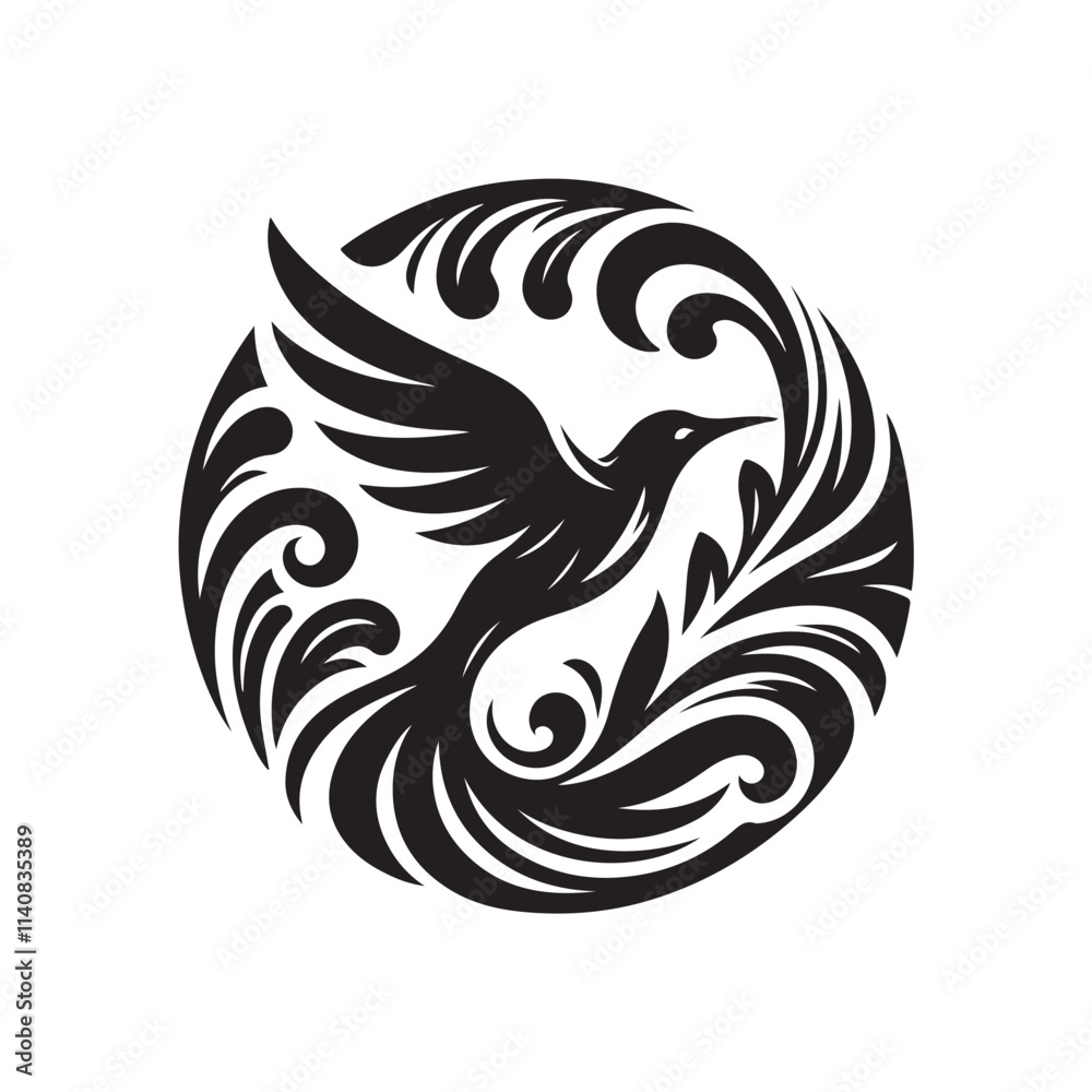 Obraz premium Black Color Silhouette Vector Illustration, Solid White Background 97.eps