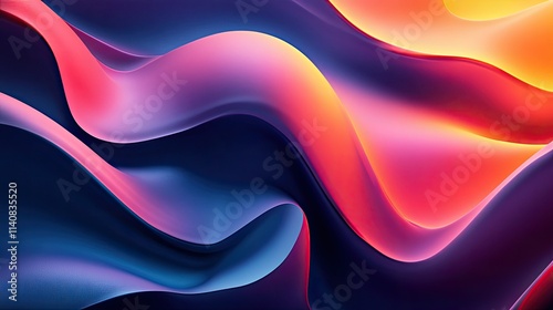 Wallpaper Mural Vivid Flowing Abstract Waves: A Colorful Digital Art Piece Torontodigital.ca