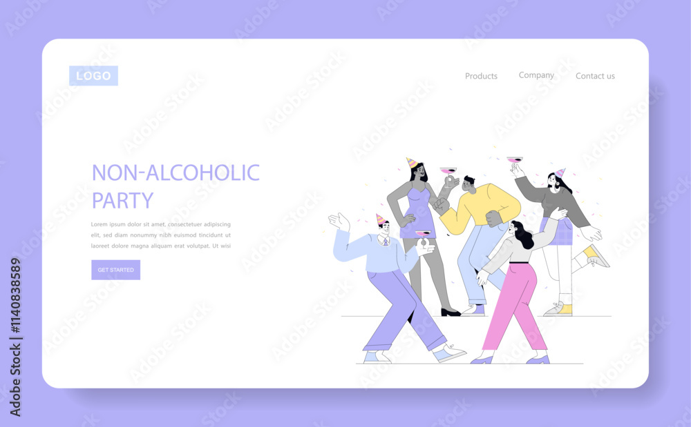 Dry January. Flat Vector Illustration Dry January. Flat Vector Illustration