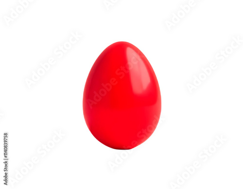 The red Easter egg template is isolated photo