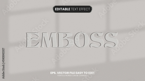 Embossed paper text effect