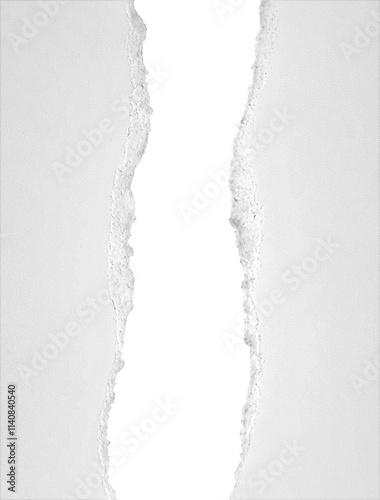frame of torn white paper on transparent background