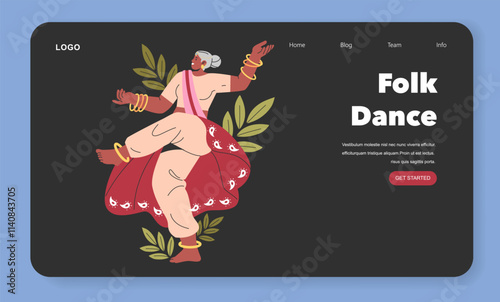 Hobby Dance. Flat Vector Illustration