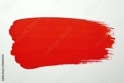 bold red brush stroke makes striking visual statement photo