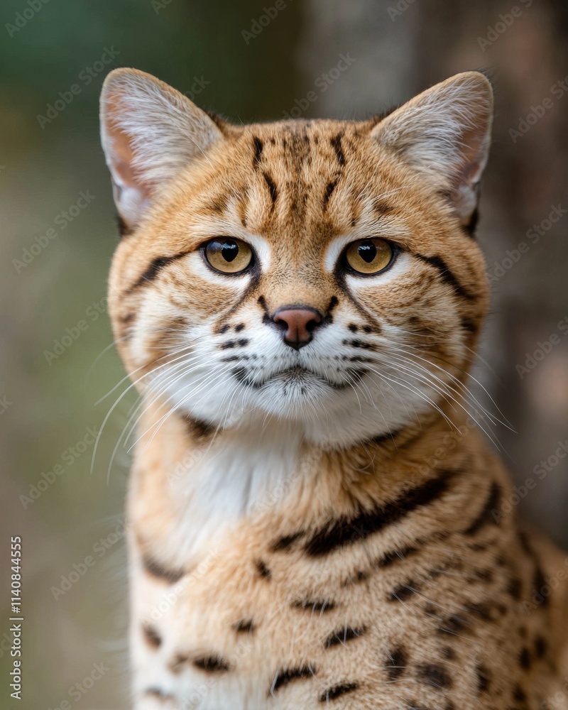 Sleek feline portrait forest habitat high-resolution natural environment close-up wildlife beauty Sleek feline portrait forest habitat high-resolution natural environment close-up wildlife beauty
