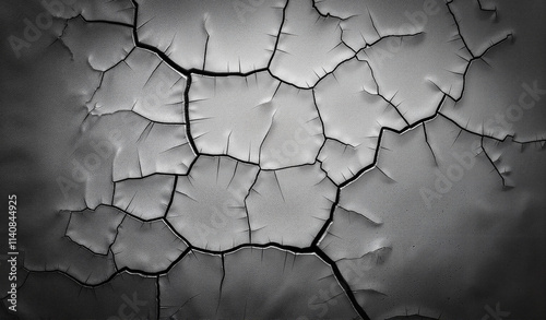 Cracked earth texture with irregular patterns and dramatic shadows