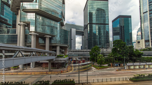 Photography Hong Kong overpass in Central timelapse hyperlapse