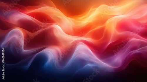 Abstract colorful waves, flowing lines, vibrant hues.