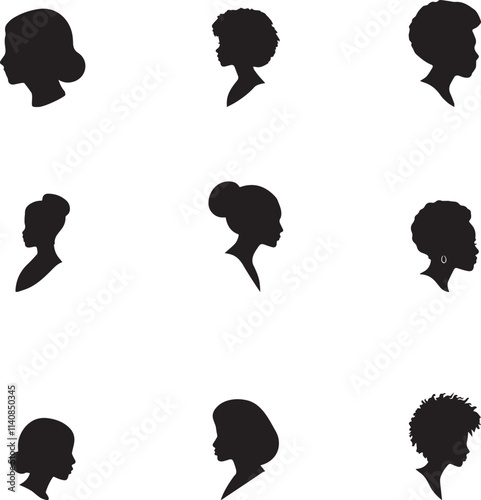 Diverse Women's Silhouettes Profile Collection