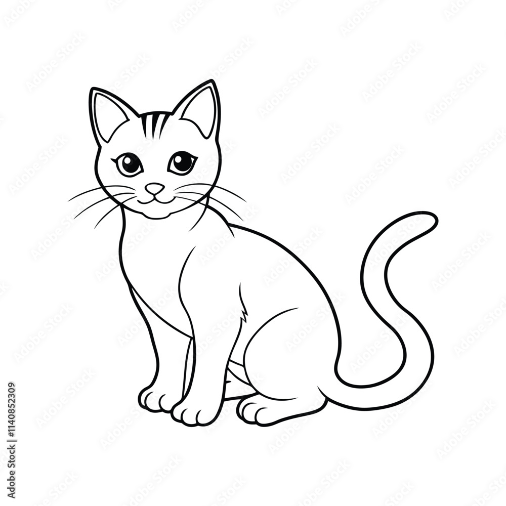 Obraz premium Cat silhouette vector illustration