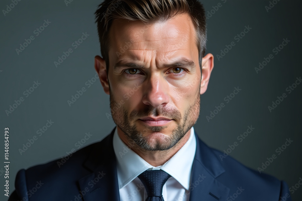 businessman suit looks straight camera intense serious businessman suit looks straight camera intense serious