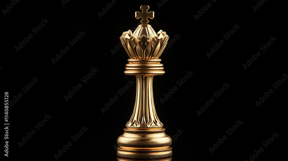 Elegant Golden Chess Piece: A Symbol of Strategy, Power, and Precision Elegant Golden Chess Piece: A Symbol of Strategy, Power, and Precision