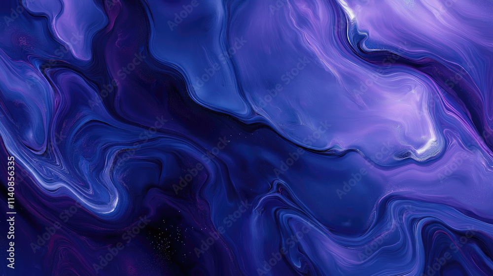Obraz premium Blue and Purple Galaxy Background Created with Generative AI Technology