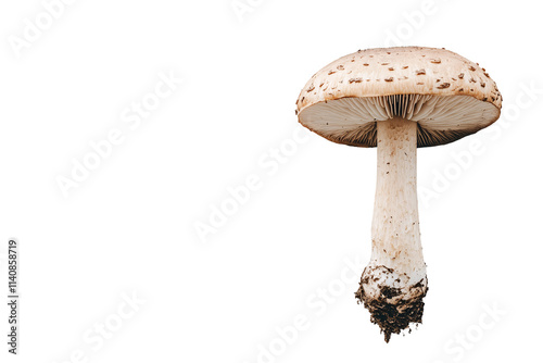 a mushroom with a brown cap photo