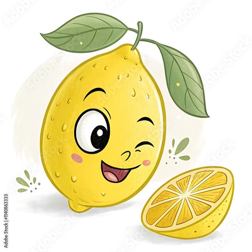 Fresh citrus fruits, lemon and orange vector illustrations with leaves for healthy organic food design