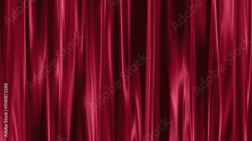 Red Curtains 4k seamless loop. Theater curtain.