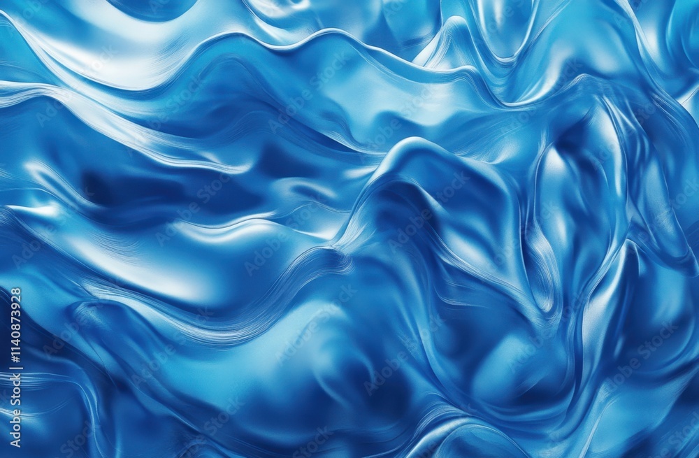 Blue background with smooth curves and wavy lines, creating an abstract design The color is a bright blue, evoking the feeling of water or sky Generative AI