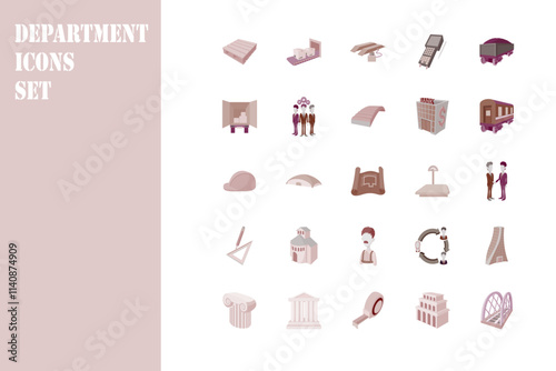 department icons set