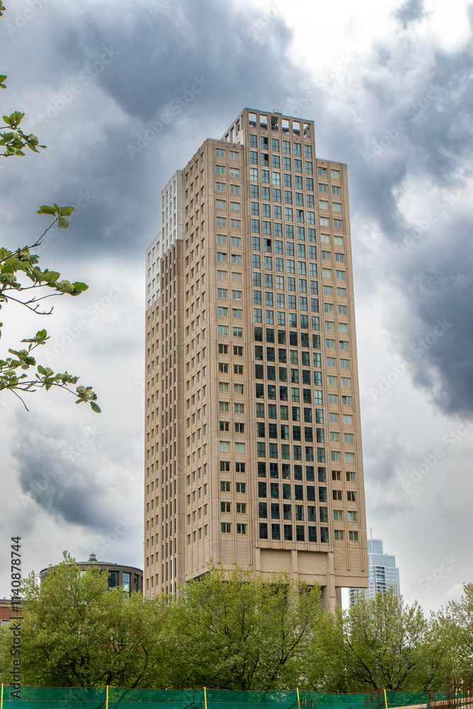 Fototapeta premium Tall modern building