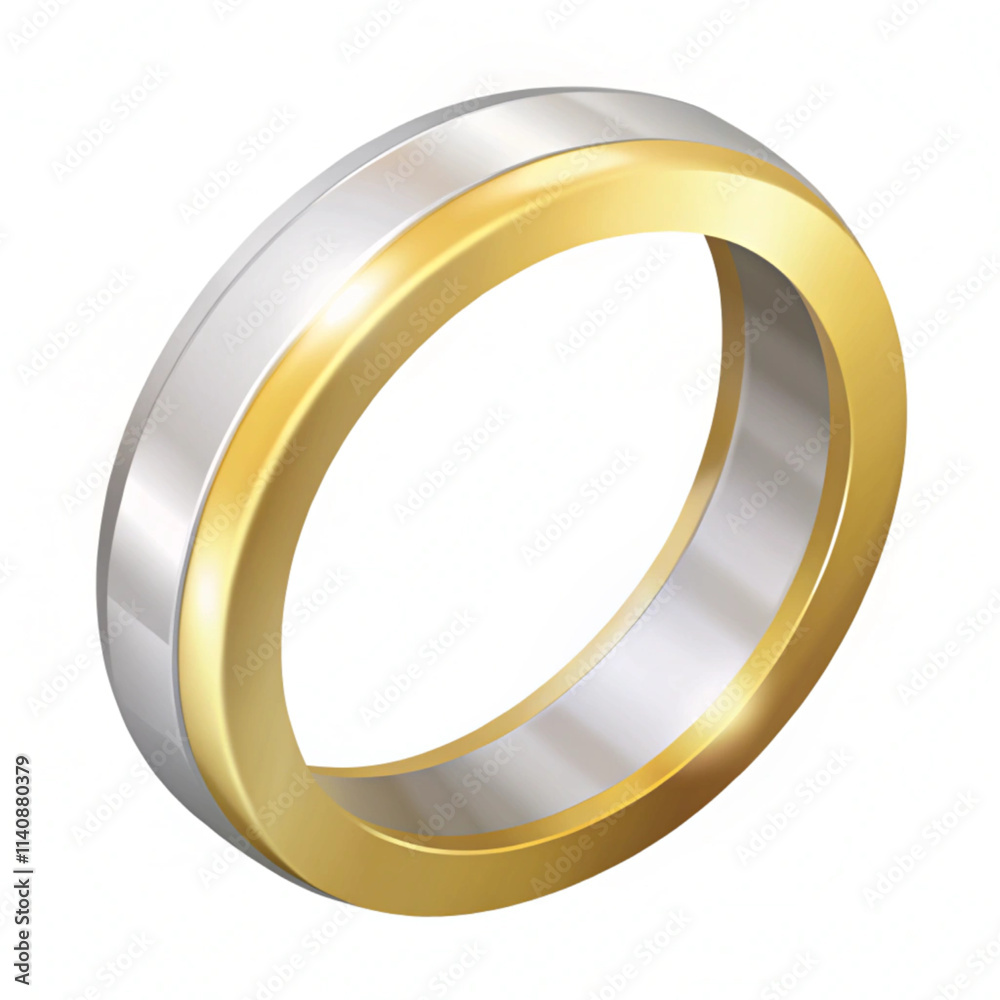 Silver and Gold Wedding Ring.Illustration vector with a white background. Silver and Gold Wedding Ring.Illustration vector with a white background.